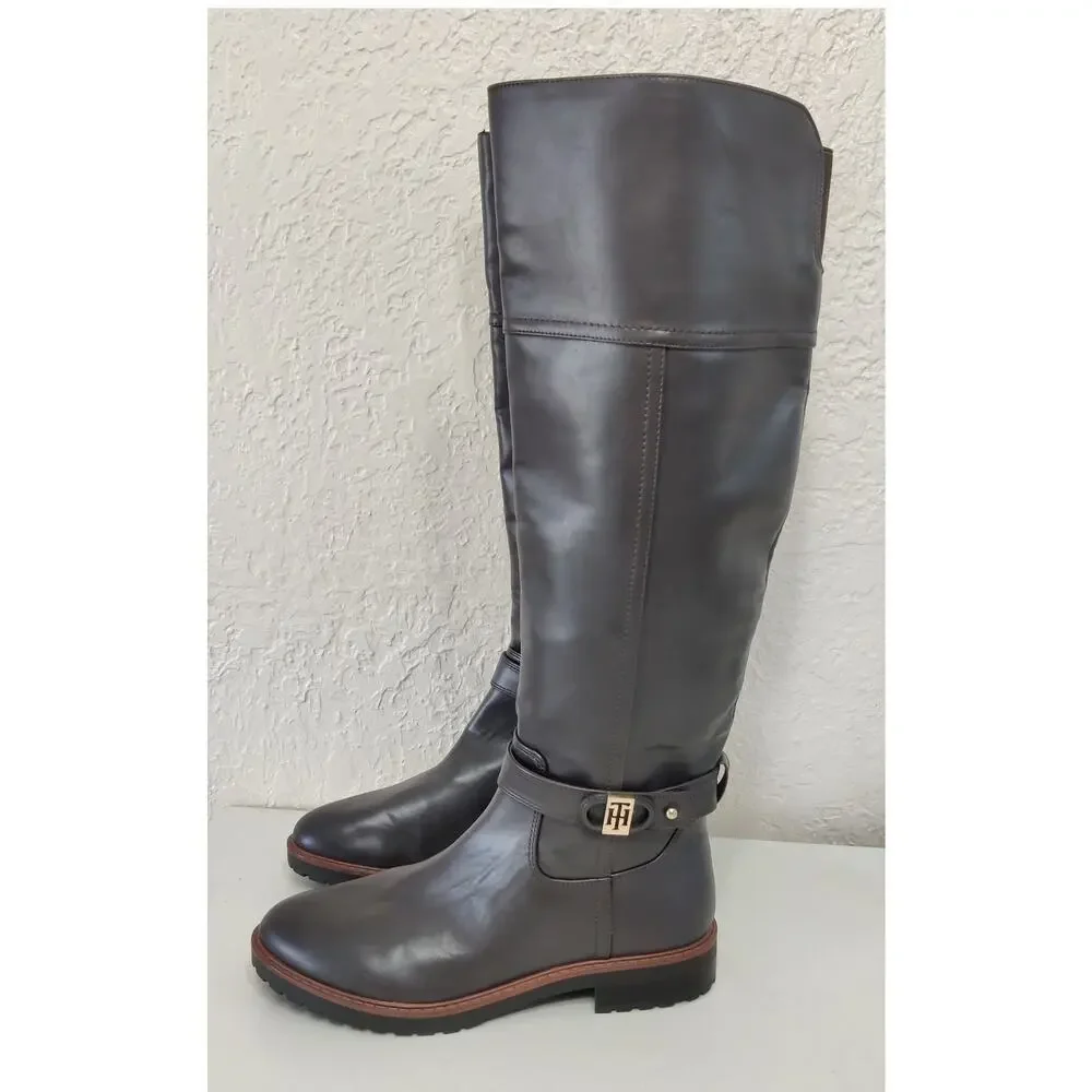 New Tommy Hilfiger Women's Felvia knee High‎ Boot Size 7.5 M in Expresso Brown